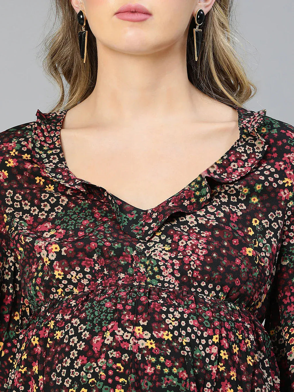 Women Multicolor Floral Print Maternity Dress