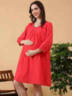 Red Maternity Dress