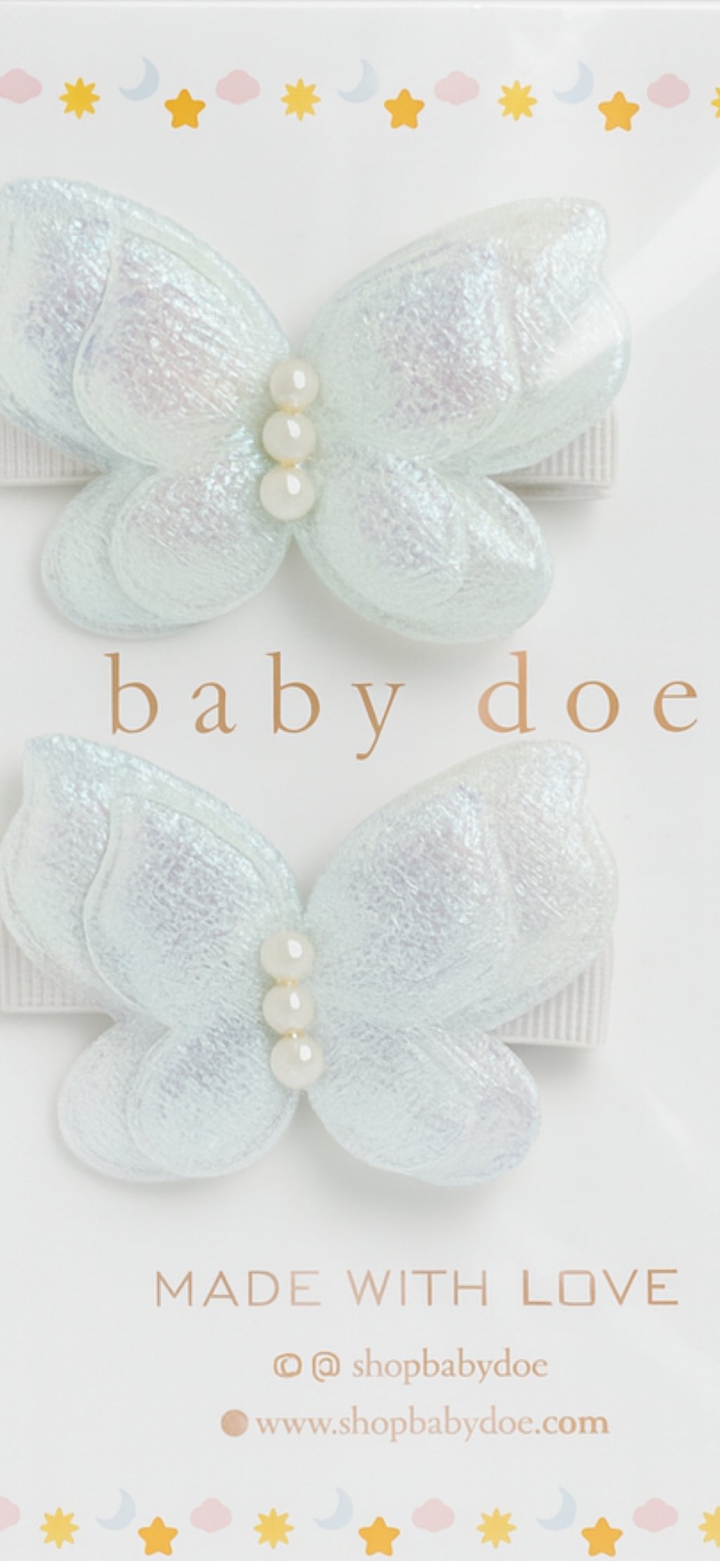 Blue butterfly Hairclips