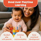 Peg Board - Stack and sort with 8 pattern cards