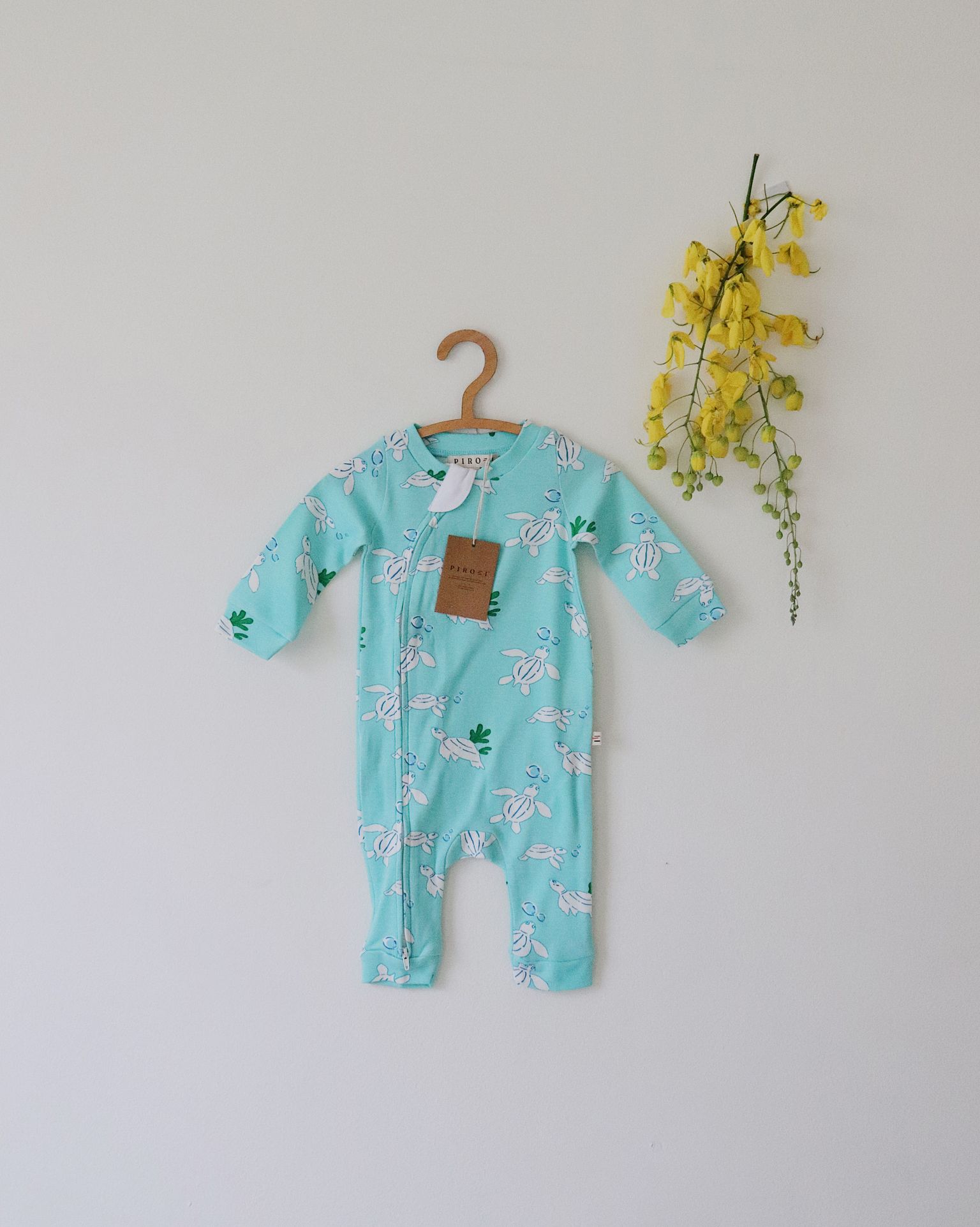 Organic Bodysuit (Turtle Print)