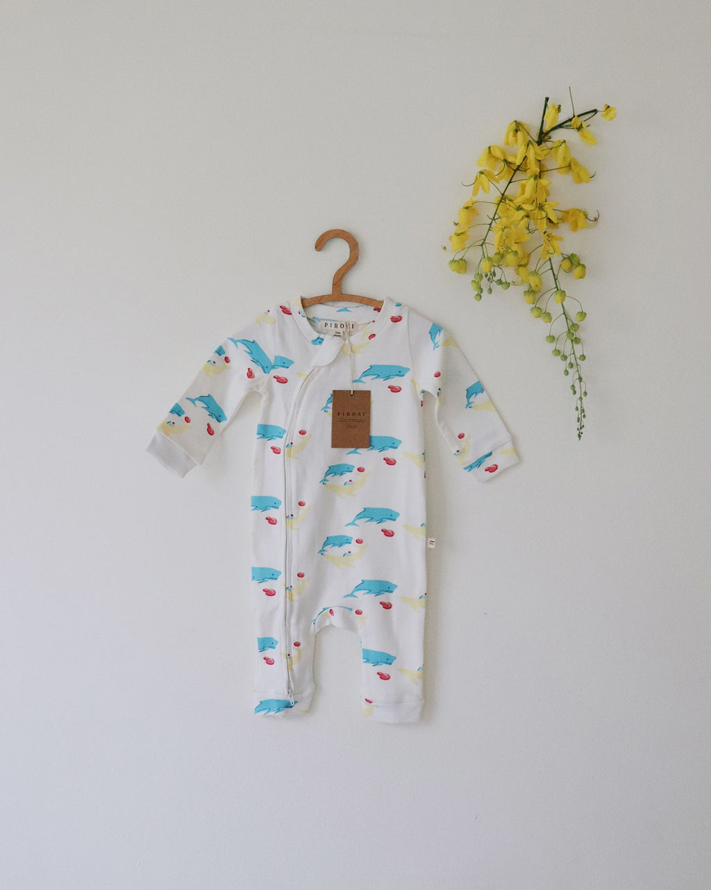 Organic Bodysuit (Whale Print)