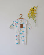 Organic Bodysuit (Whale Print)