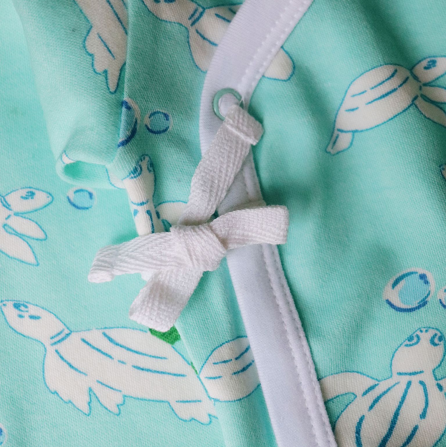Organic Kimono Onesie (Turtle Print)
