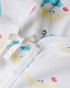Organic Kimono Onesie (Whale Print)