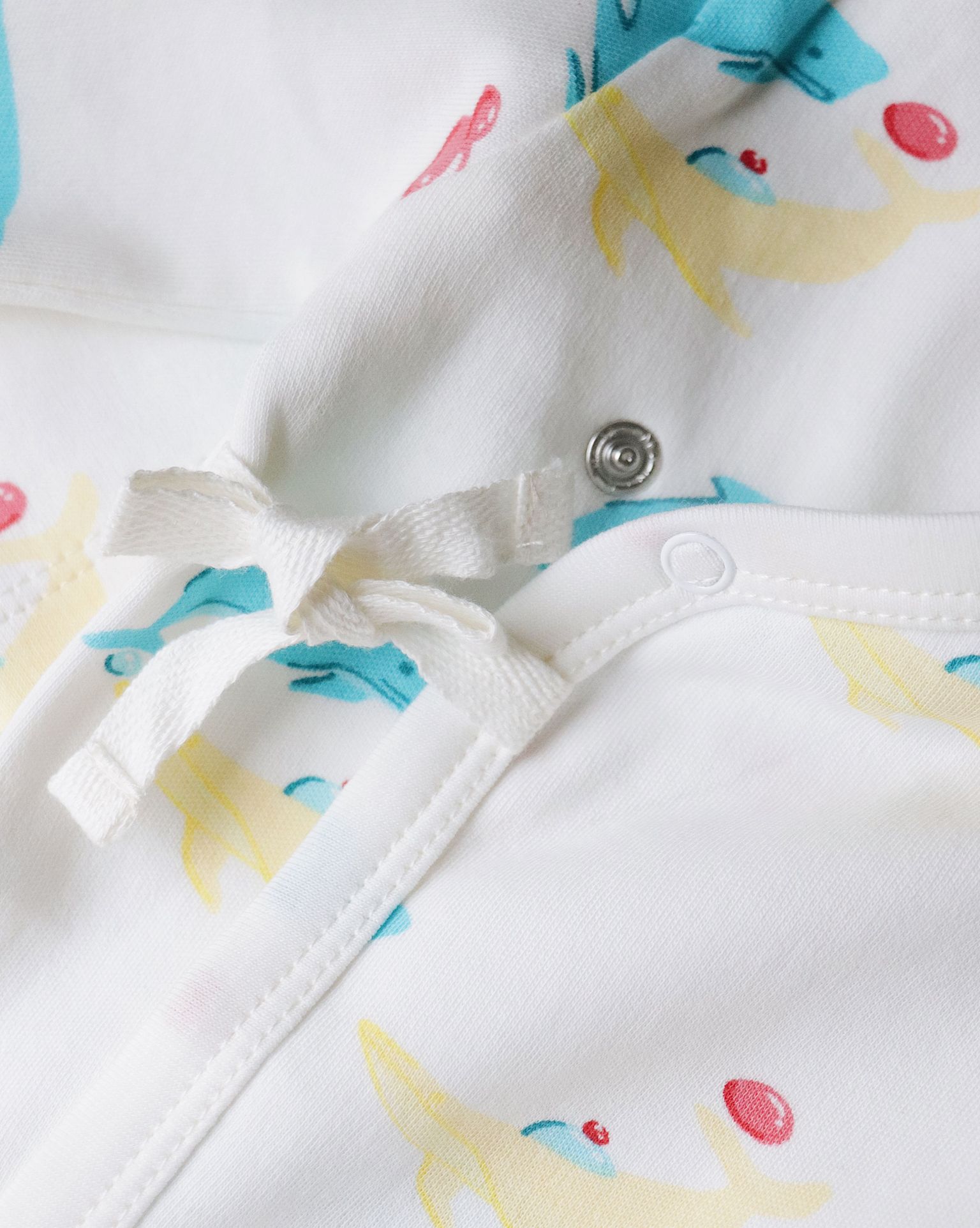 Organic Kimono Onesie (Whale Print)