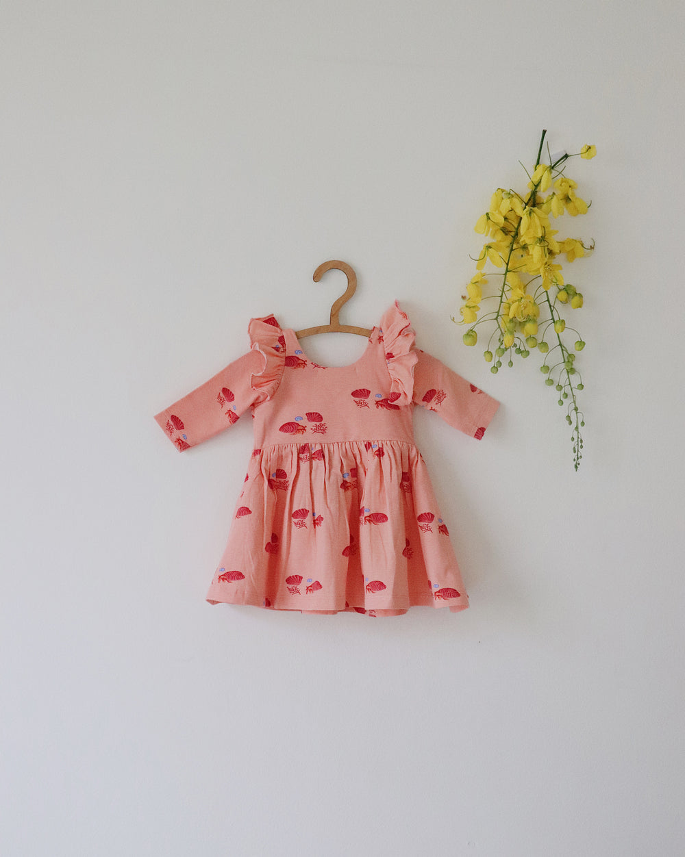Organic Ruffled Dress (Hermit Crab)