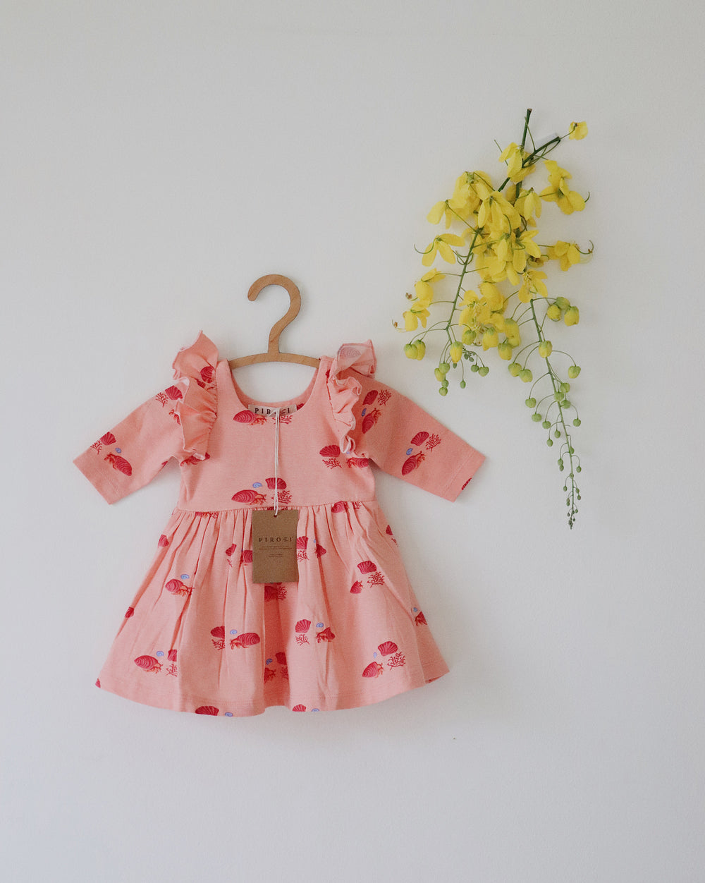 Organic Ruffled Dress (Hermit Crab)