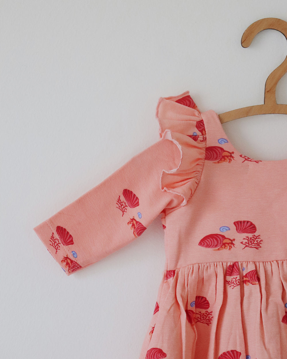 Organic Ruffled Dress (Hermit Crab)