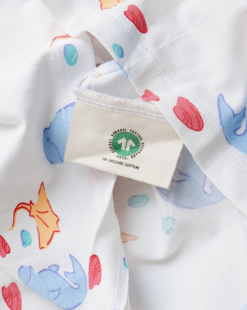 Organic Ruffled Dress (Manta Ray)