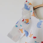 Organic Ruffled Dress (Manta Ray)