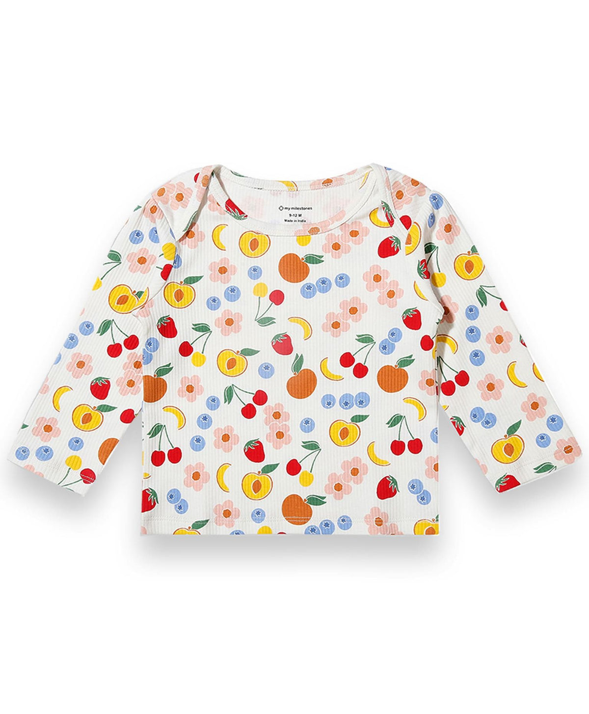 100% Cotton Full Sleeves Envelope Neck Tee Pack Of 3 - Multicolour
