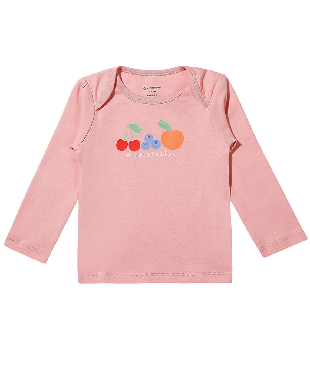 100% Cotton Full Sleeves Envelope Neck Tee Pack Of 3 - Multicolour