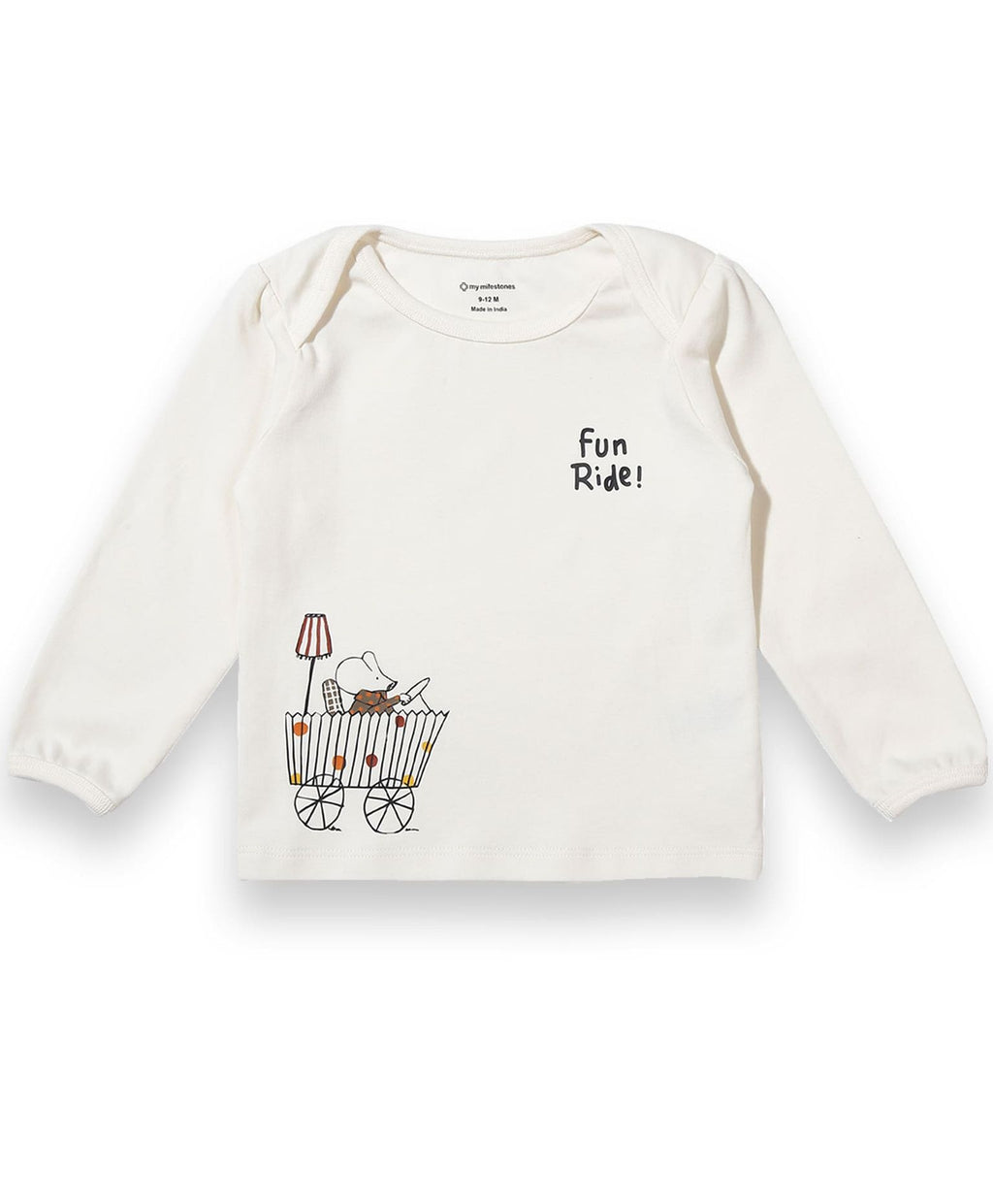 100% Cotton Full Sleeves Envelope Neck Tee Pack Of 3 - Multicolour