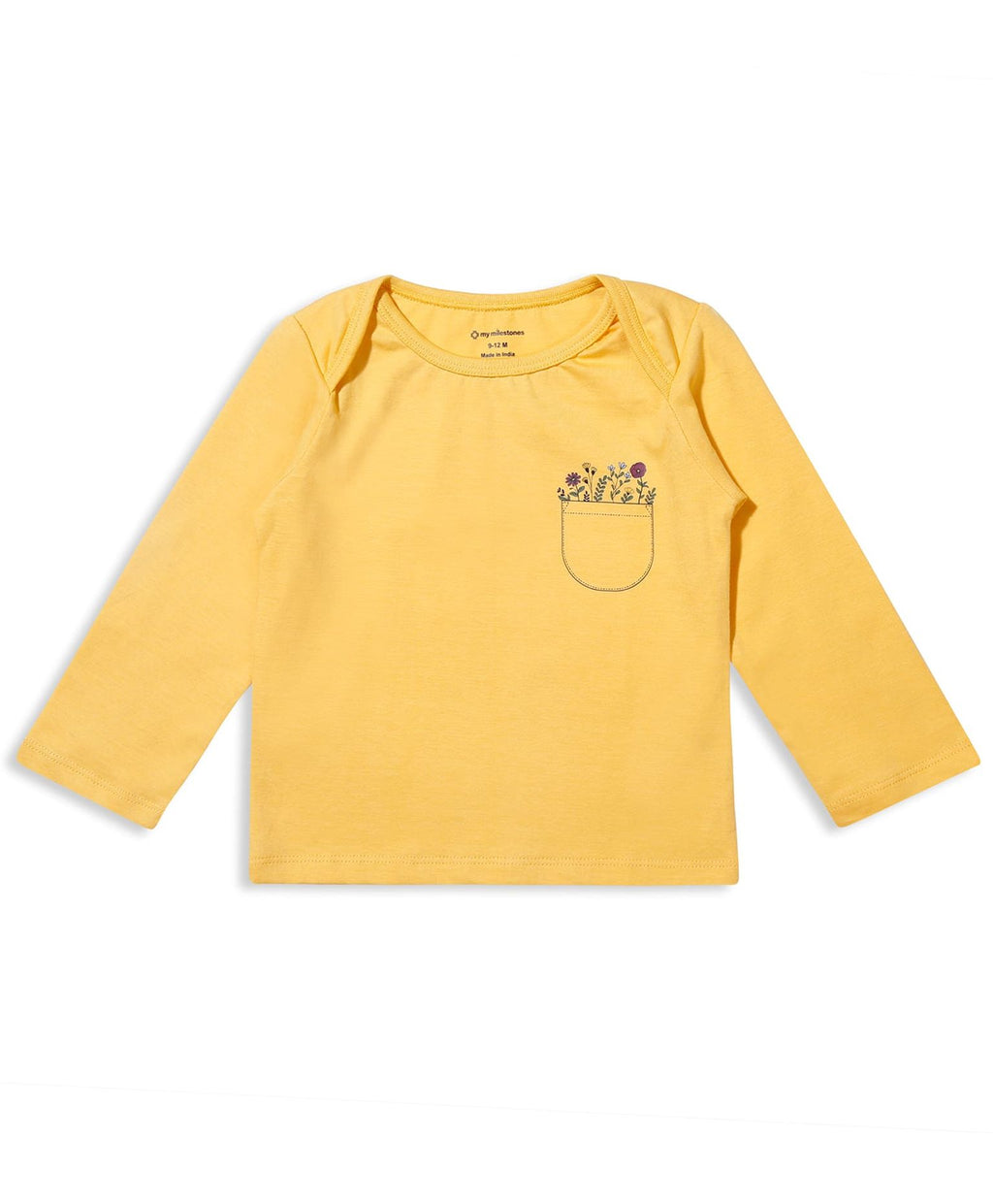 100% Cotton Full Sleeves Envelope Neck Tee Pack Of 3 - Multicolour
