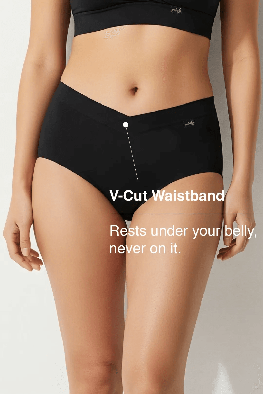 Putchi Comfort-Fit Bamboo Hipster Panty - Black