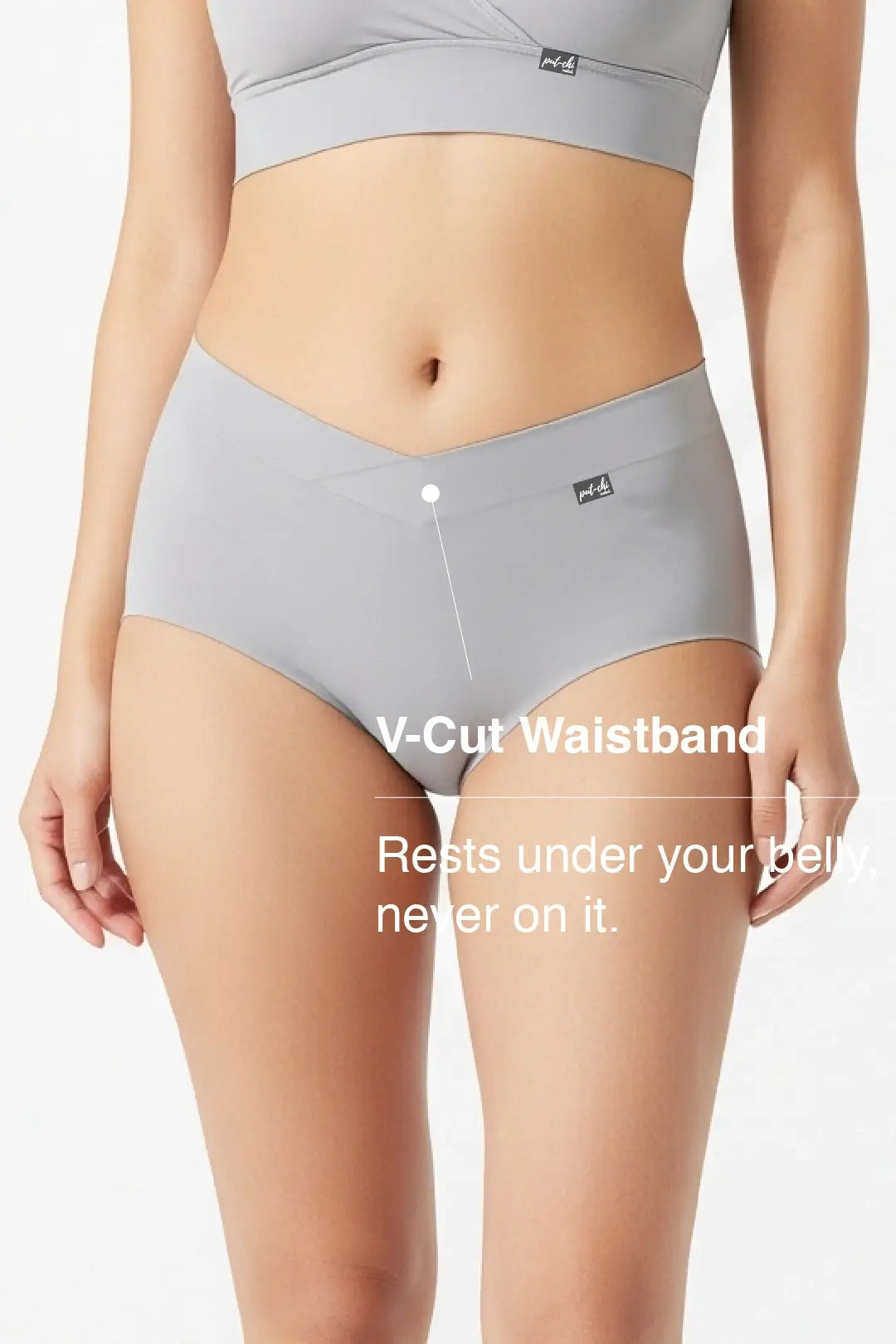 Putchi Comfort-Fit Bamboo Hipster Panty - Gray