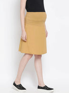 Women Mustard Maternity Skirt