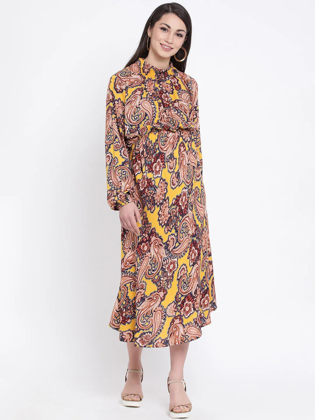 Women Multicolor Tropical Print Maternity Dress