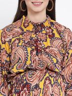 Women Multicolor Tropical Print Maternity Dress