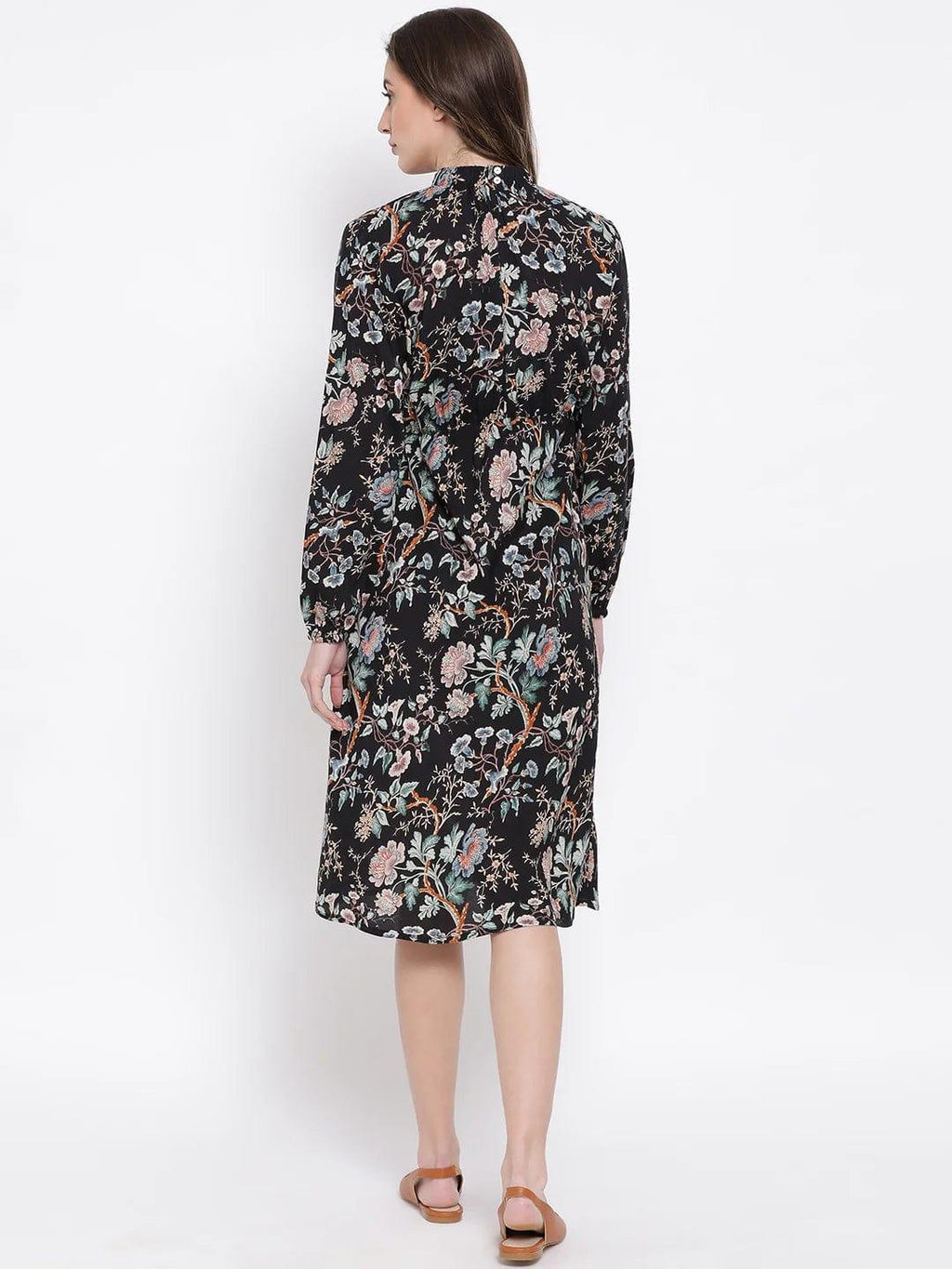 Multicolor Floral Print Maternity Dress