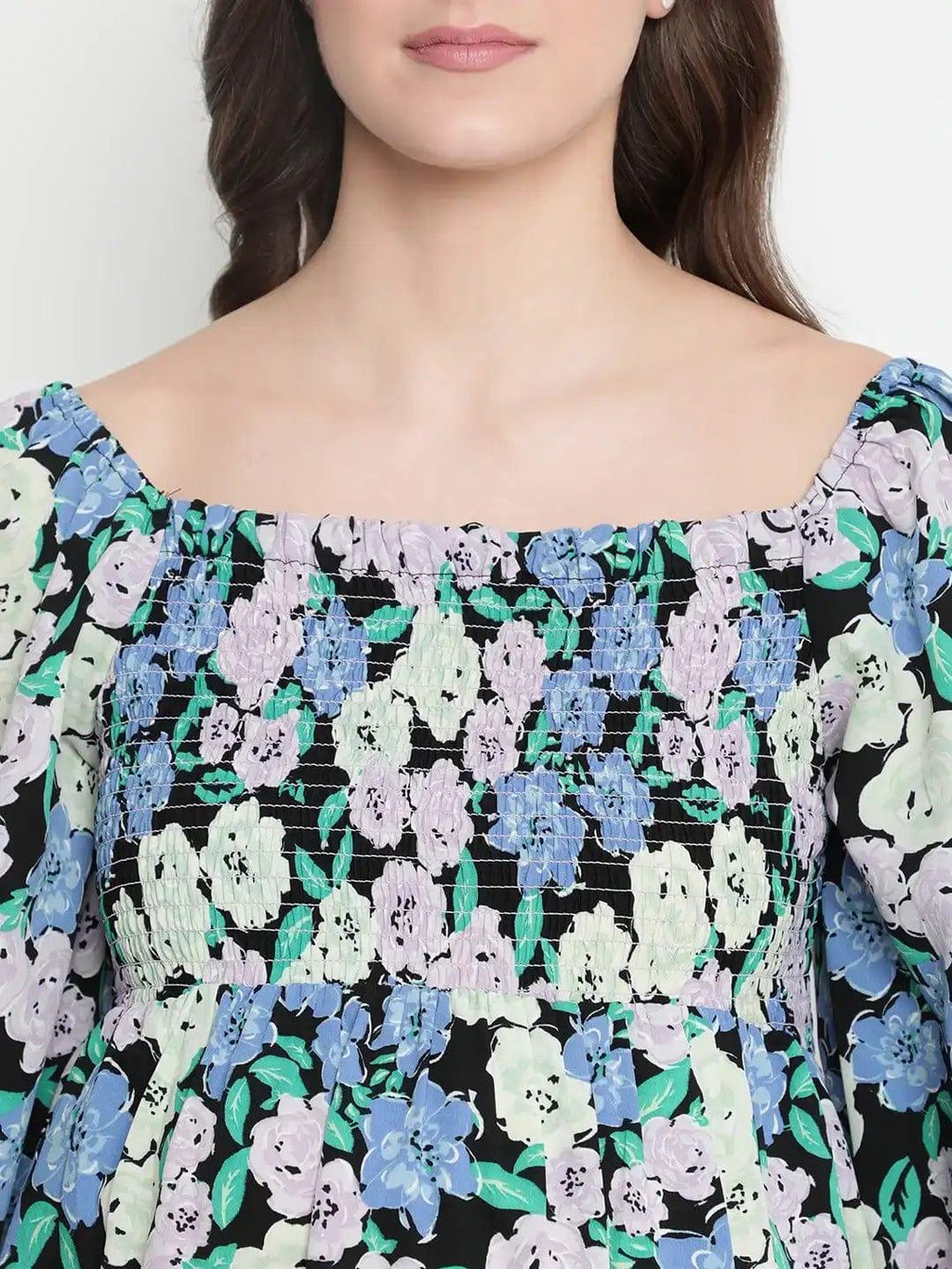 Women's White Floral Print Maternity Dress