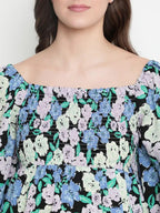 Women's White Floral Print Maternity Dress