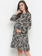 Women's Multicolor Print Maternity Dress