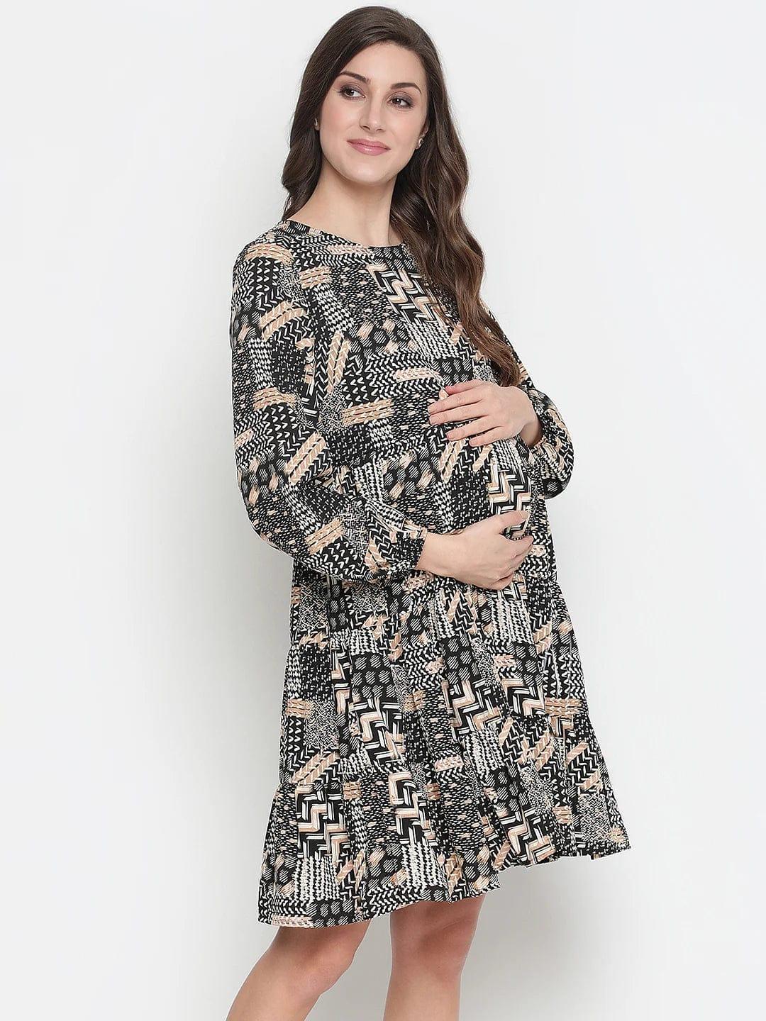 Women's Multicolor Print Maternity Dress