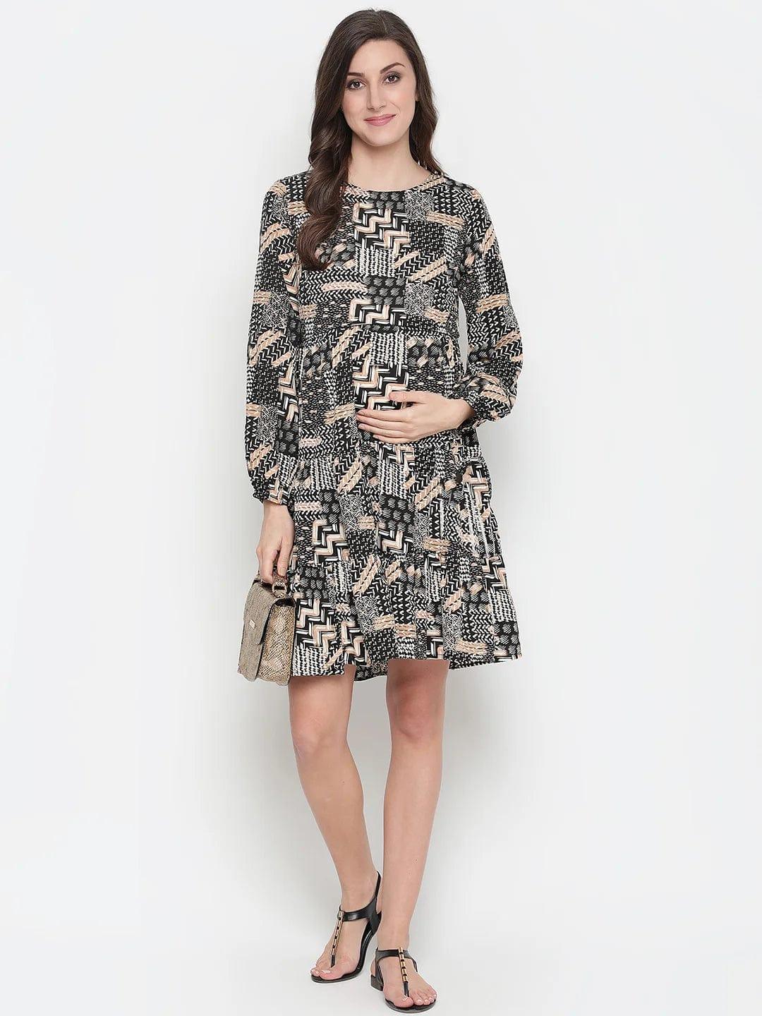 Women's Multicolor Print Maternity Dress