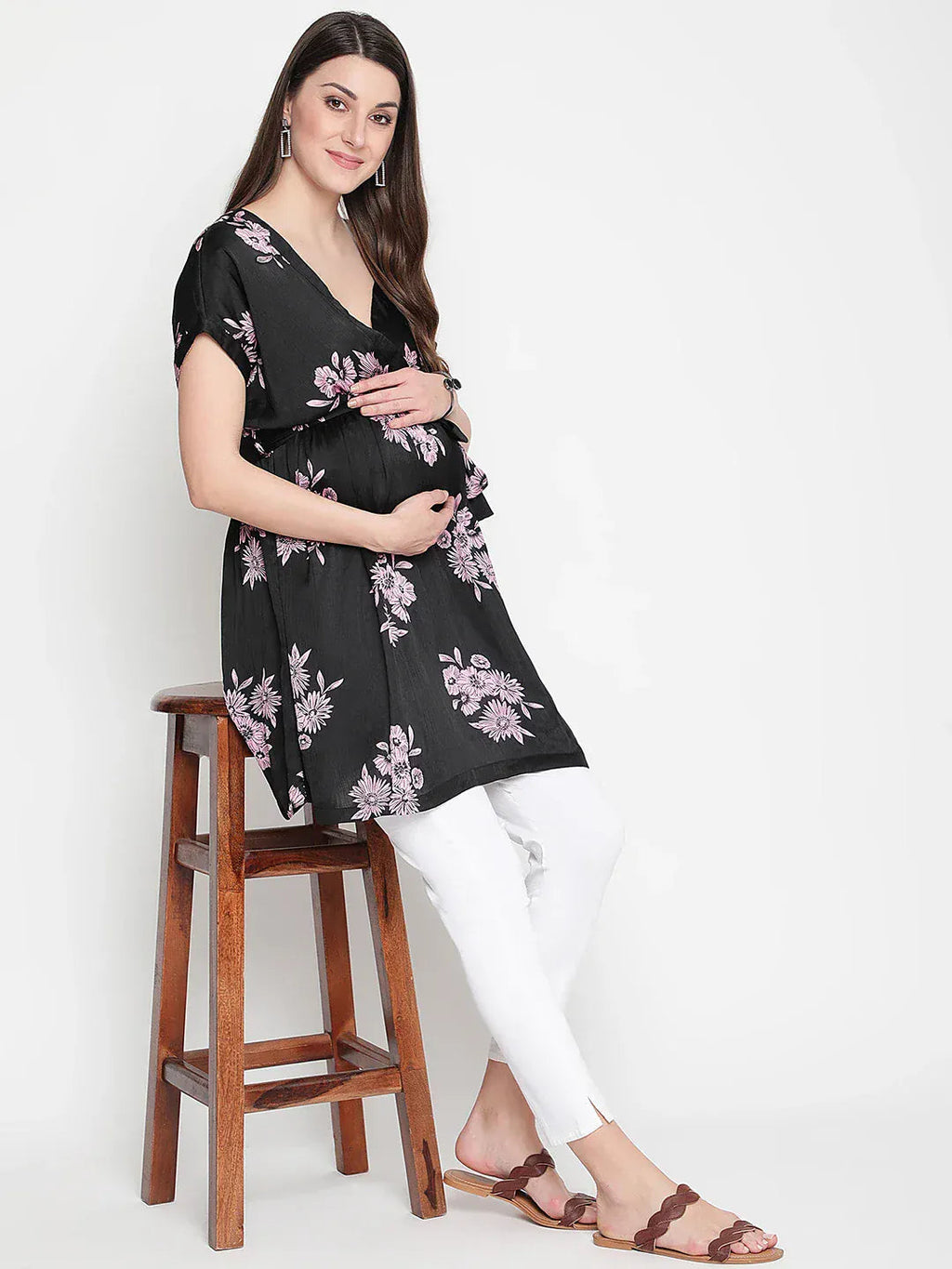 Floral Print Maternity Tunic