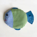 Newborn Gift Set - Organic Mustard Seed Fish Pillow + Maracas