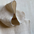 Organic Waffle Hooded Poncho Towel Set - Natural