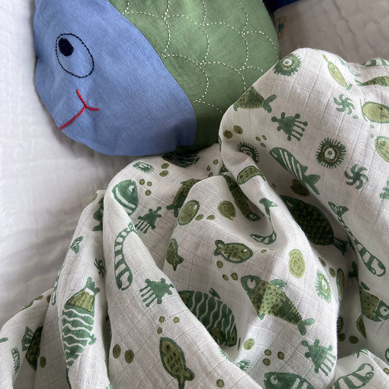 Organic Koi Mint Swaddle