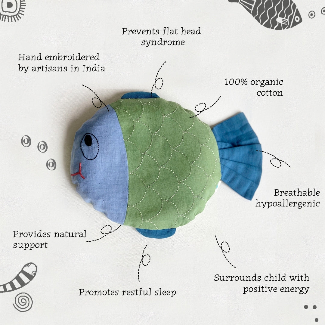 Organic Fish Mustard Seed Pillow