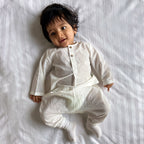 Unisex Organic Essential White Kurta + Pants