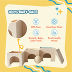Wooden block set - Stacking, Nesting and Object Permanence Learning Toy