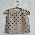 Unisex Organic Indigo Polka Jhabla With Matching Pants