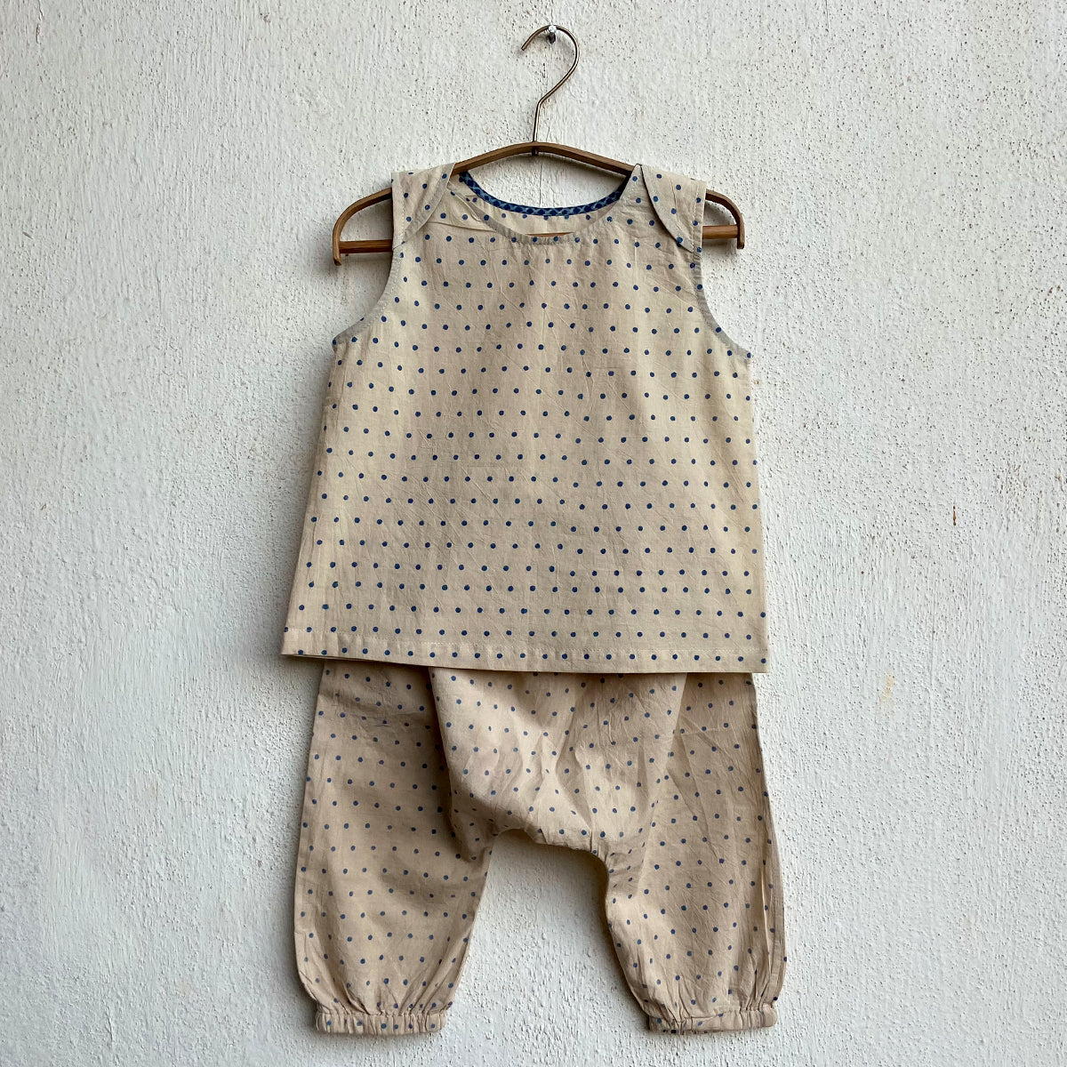 Unisex Organic Indigo Zoo Jhabla Bag - Zoo + Raidana Jhabla With Rai Dana  Pants