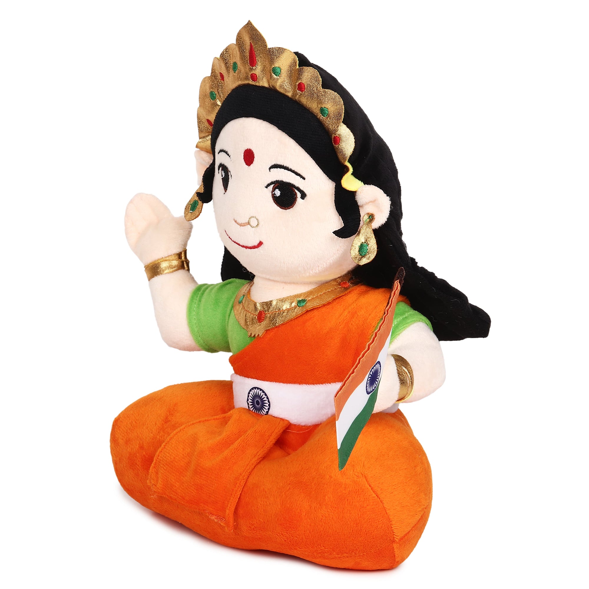 National Anthem Singing Bharat Mata Musical Soft Plush Toy for Kids (Medium 30 cm)