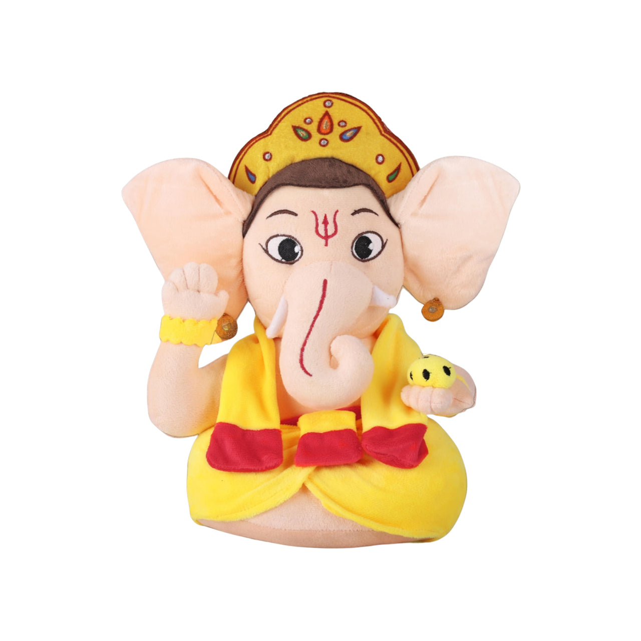 Baby Lord Ganesha Mantra Chanting Musical Soft Plush Toy for Kids (Medium 35 cm)