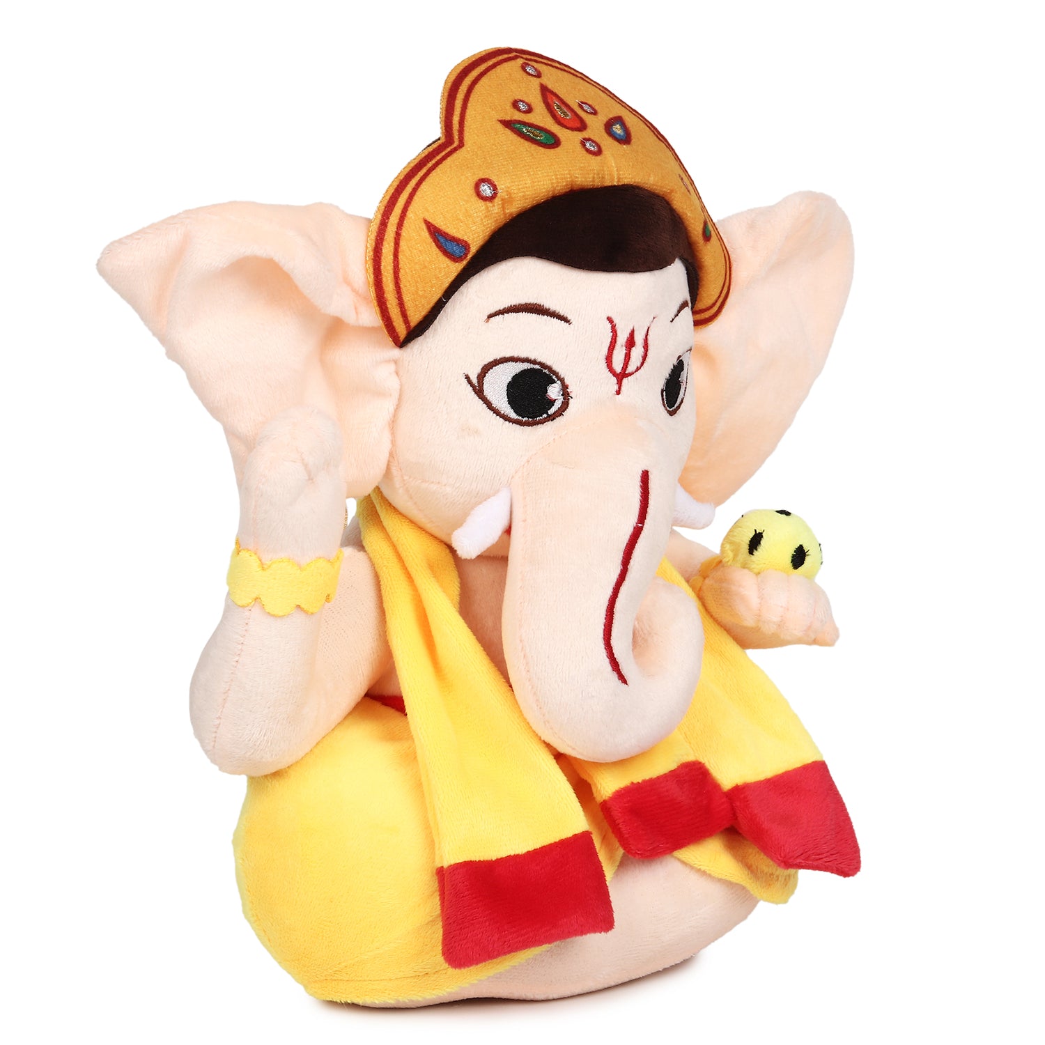 Baby Lord Ganesha Mantra Chanting Musical Soft Plush Toy for Kids (Medium 35 cm)