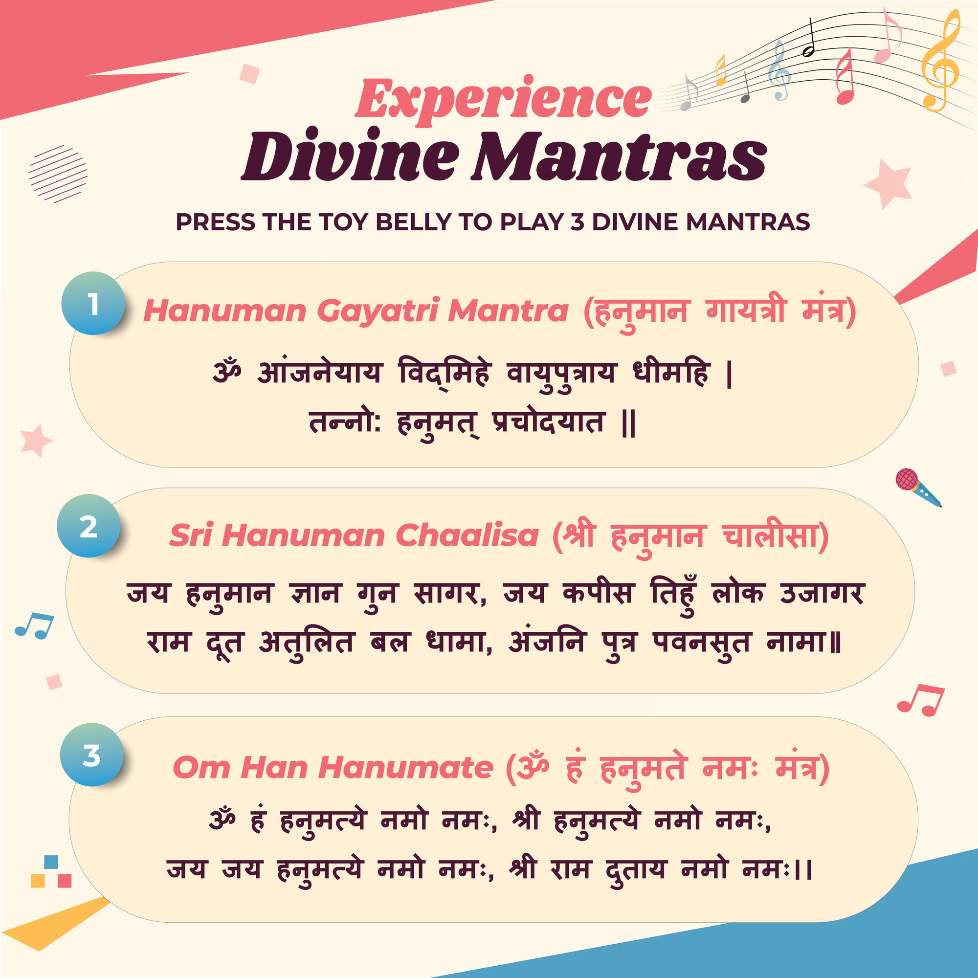 Baby Lord Hanuman Mantra Chanting Musical Soft Plush Toy for Kids (Medium 35 cm)