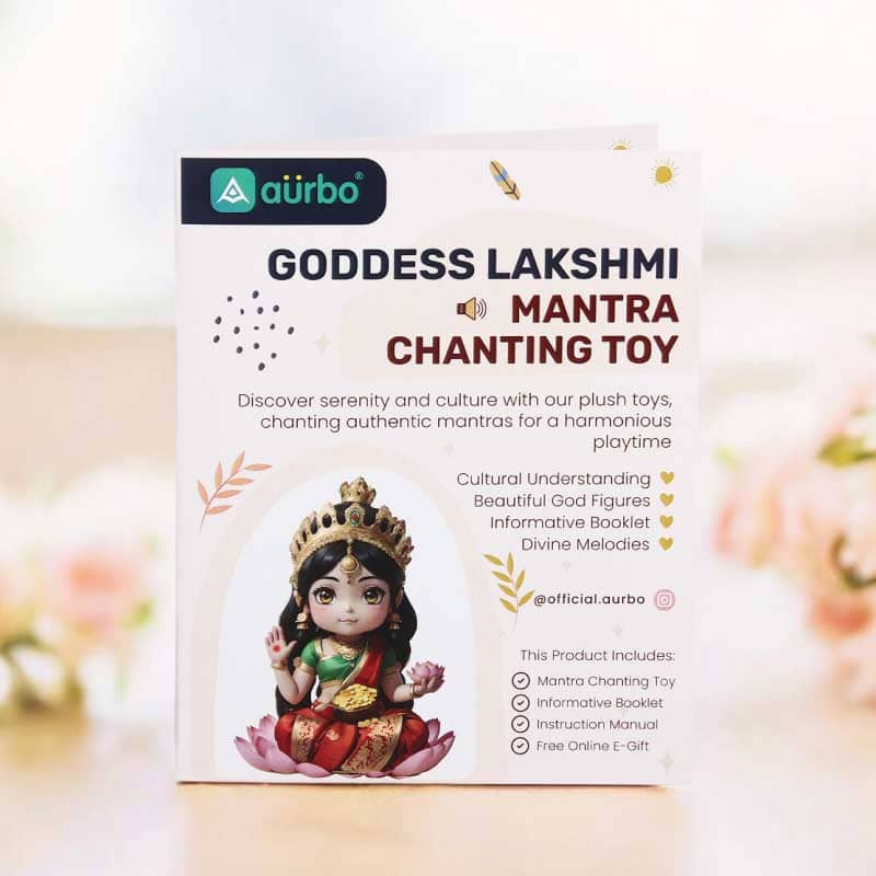 Baby Goddess Lakshmi Mantra Chanting Musical Soft Plush Toy for Kids (Medium 30 cm)