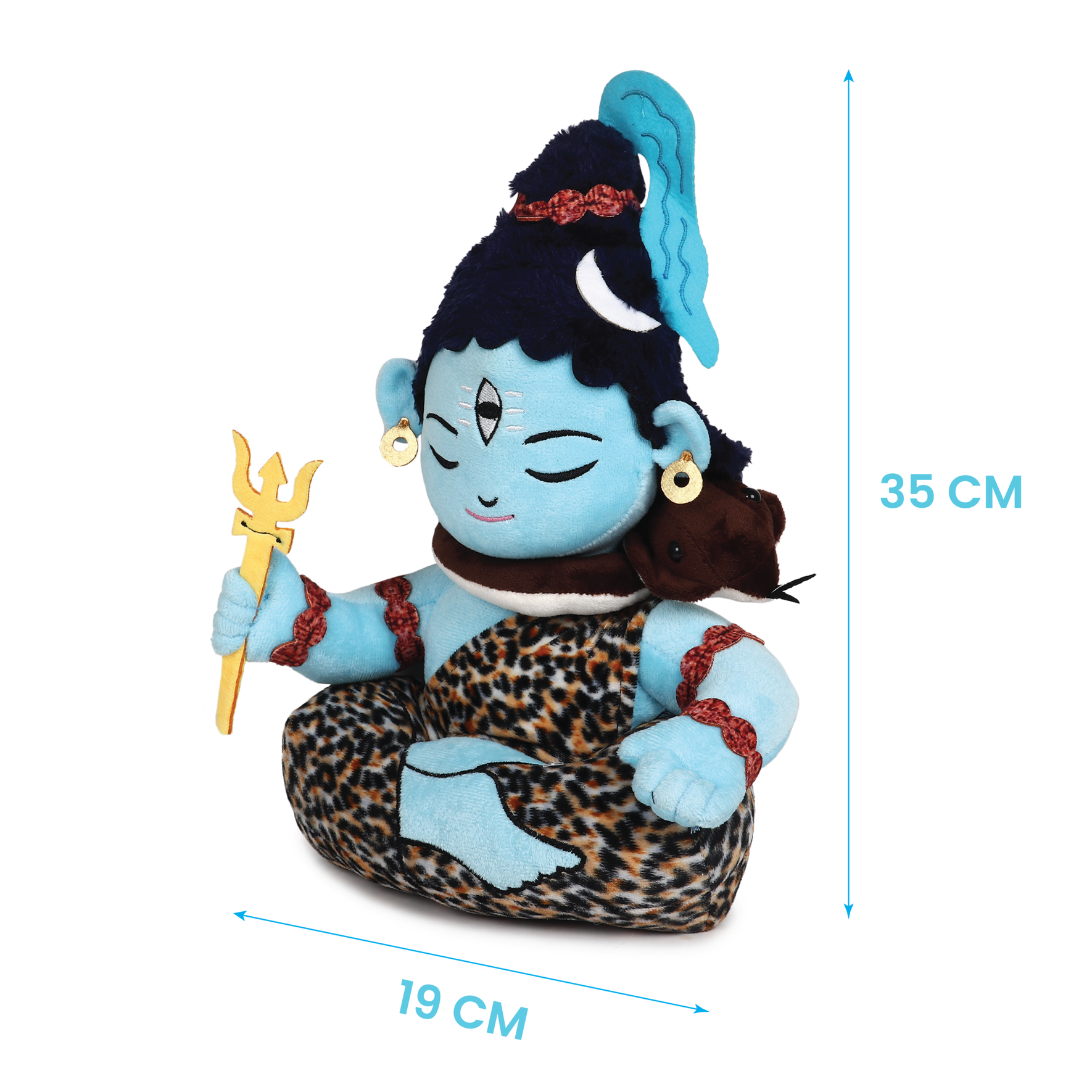 Baby Lord Shiva Mantra Chanting Musical Soft Plush Toy for Kids (Medium 35 cm)
