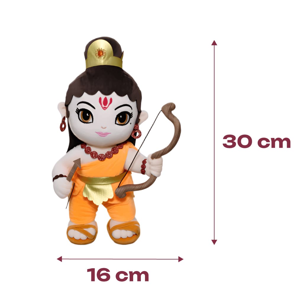 Baby Lord Shri Ram Mantra Chanting Musical Soft Plush Toy for Kids (Medium 35 cm)