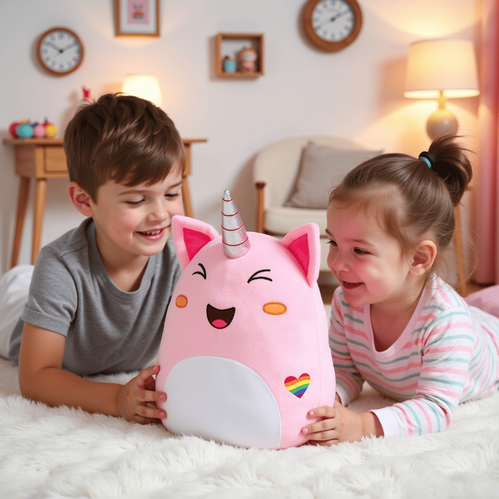 Pink Unicorn Plush Pillow Soft Toy - Iris (Medium 28 cm)