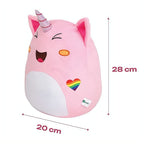 Pink Unicorn Plush Pillow Soft Toy - Iris (Medium 28 cm)
