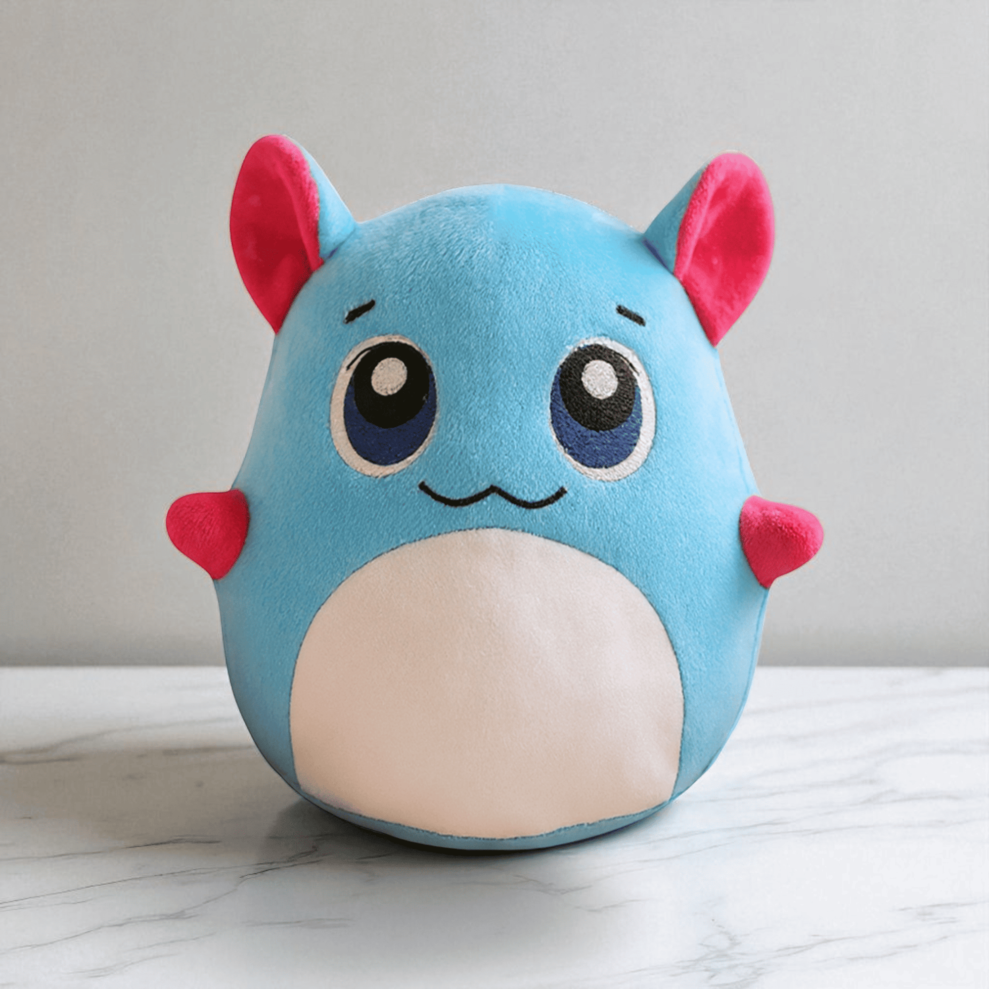 Blue Plush Pillow Soft Toy - Luna (Medium 28 cm)