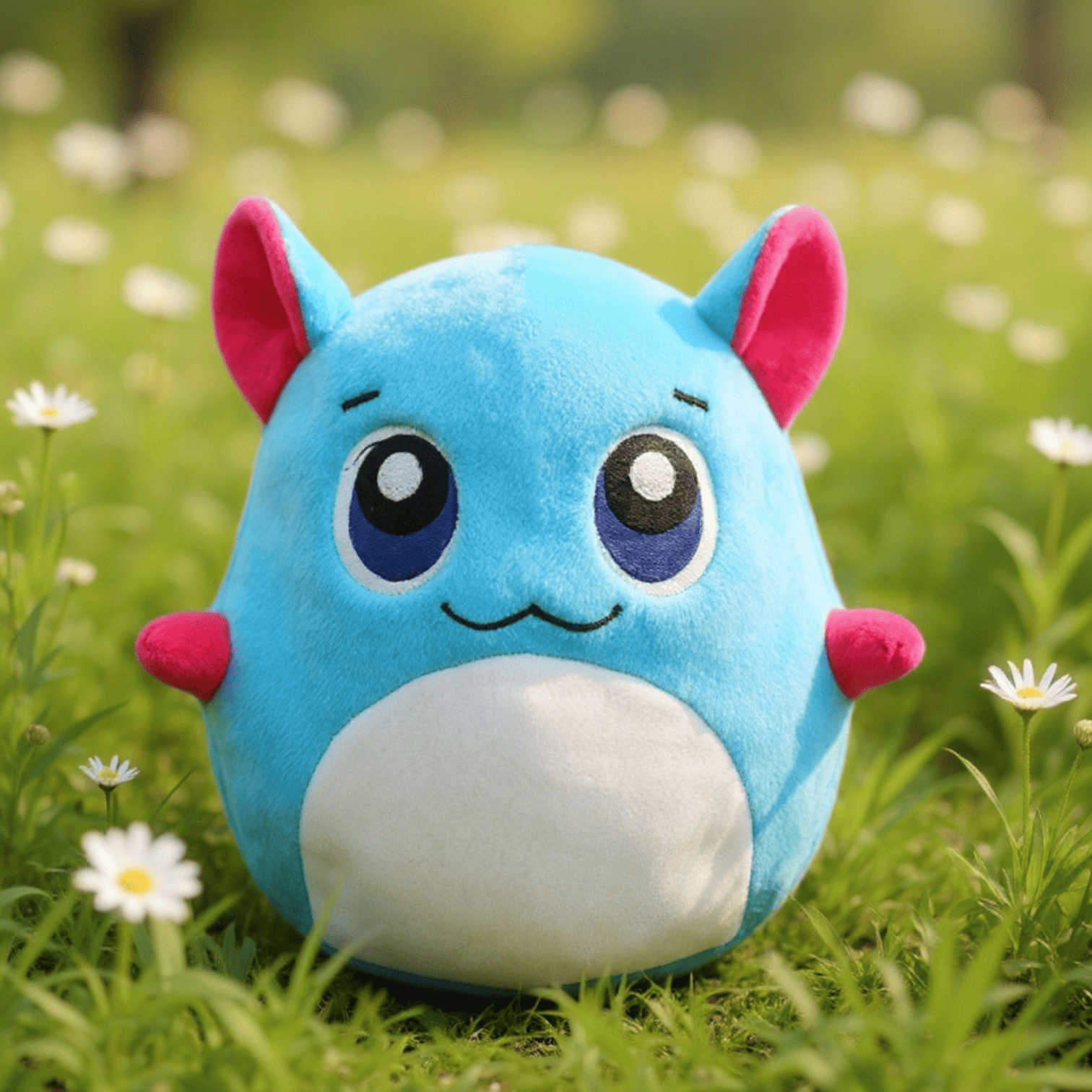 Blue Plush Pillow Soft Toy - Luna (Medium 28 cm)